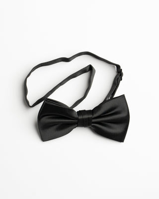 Black Microfibre Satin Bow