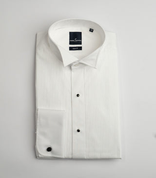 DH 100% Cotton Wing Collar Tuxedo Shirt