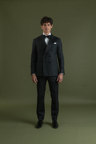 Black REDA 1865 Double Breasted Suit