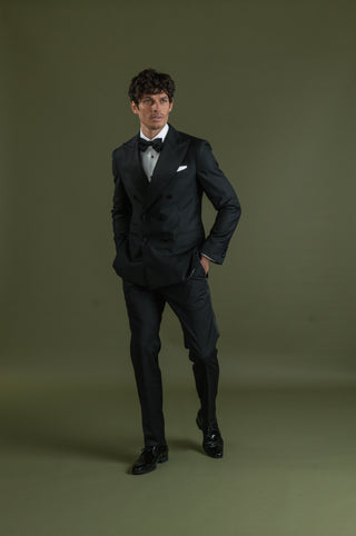 Black REDA 1865 Double Breasted Suit