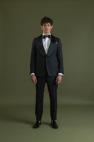Black VBC 1663 Shawl Collar Suit