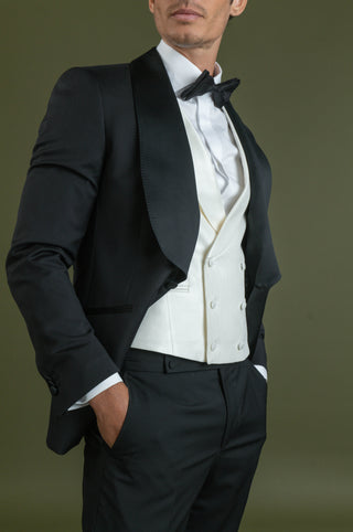 Black VBC 1663 Shawl Collar Suit