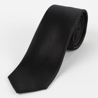 Black Microfibre Satin Tie