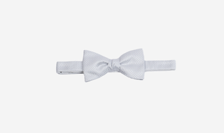 Cerruti 1881 Silver Jacquard Pattern Bow Tie