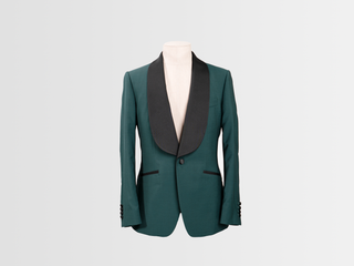 Zurich Green Shawl Tuxedo Jacket